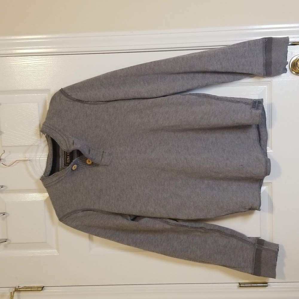 Abercrombie & Fitch Ezra Fitch Gray Long Sleeve Henley